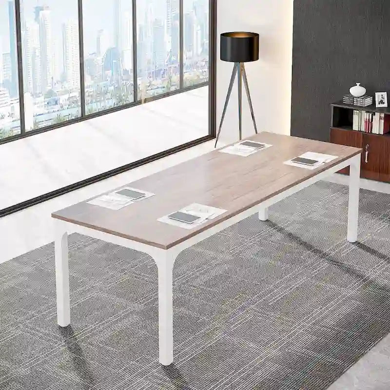 Table de conférence de séminaire d'affaires rectangulaire de 6,5 pieds