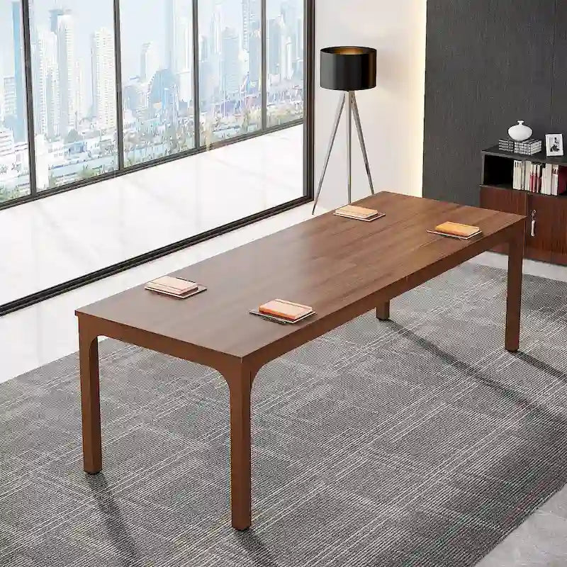 Table de conférence de séminaire d'affaires rectangulaire de 6,5 pieds