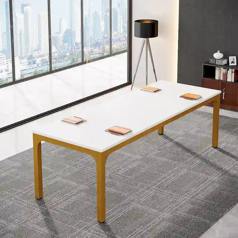 Table de conférence de séminaire d'affaires rectangulaire de 6,5 pieds