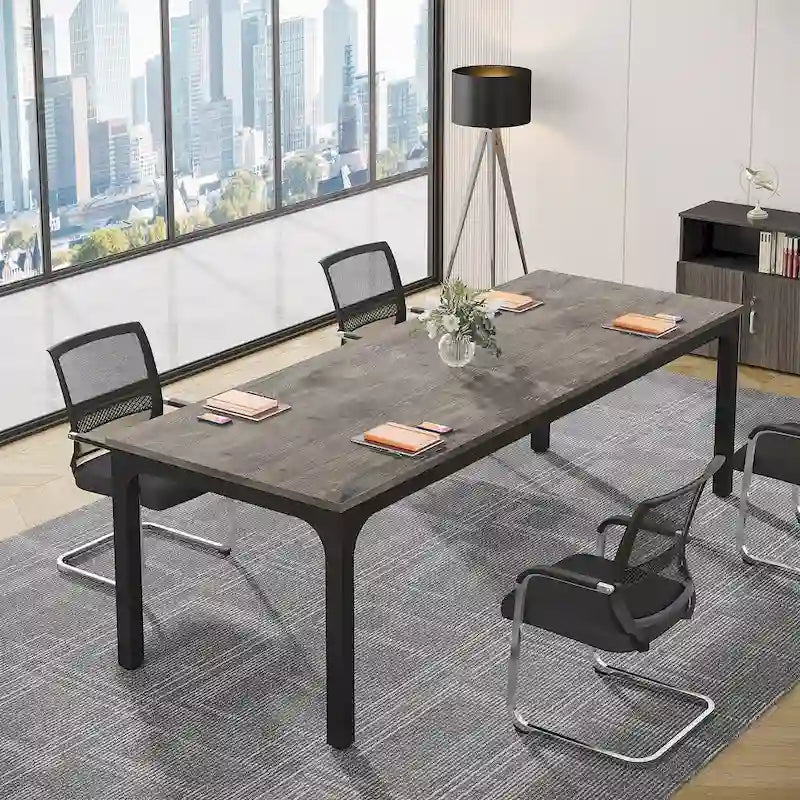 Table de conférence de séminaire d'affaires rectangulaire de 6,5 pieds