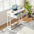Bureau mobile portable pour ordinateur portable avec tiroirs