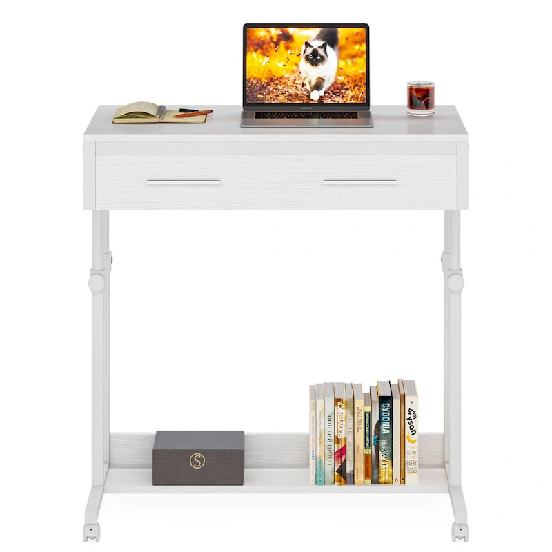 Bureau mobile portable pour ordinateur portable avec tiroirs