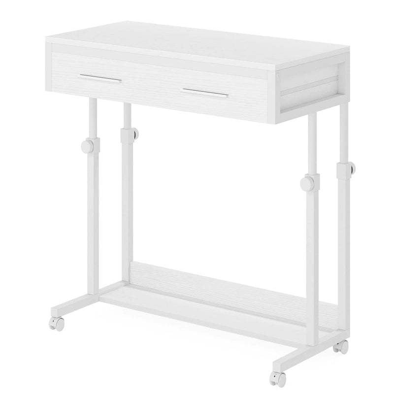 Bureau mobile portable pour ordinateur portable avec tiroirs
