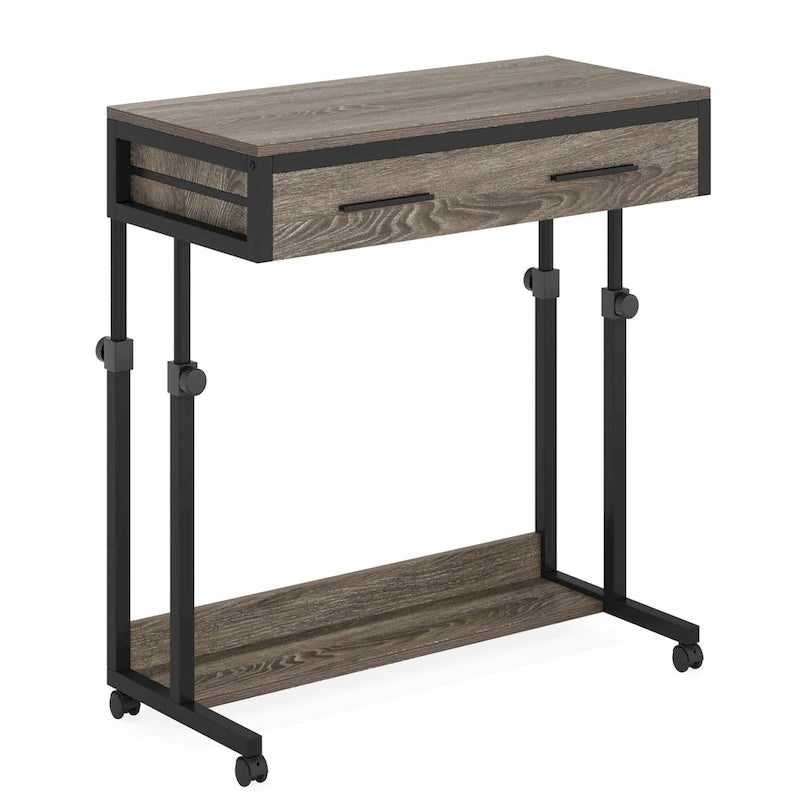 Bureau mobile portable pour ordinateur portable avec tiroirs