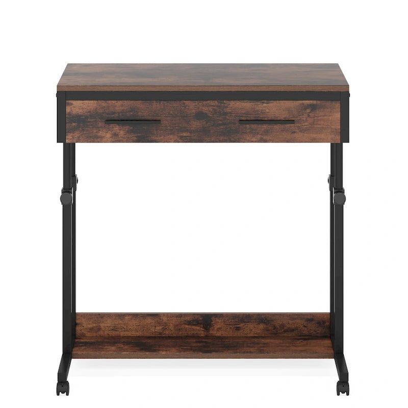 Bureau mobile portable pour ordinateur portable avec tiroirs