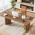 Bureau de direction de 63 pouces, grand bureau d'ordinateur moderne en bois
