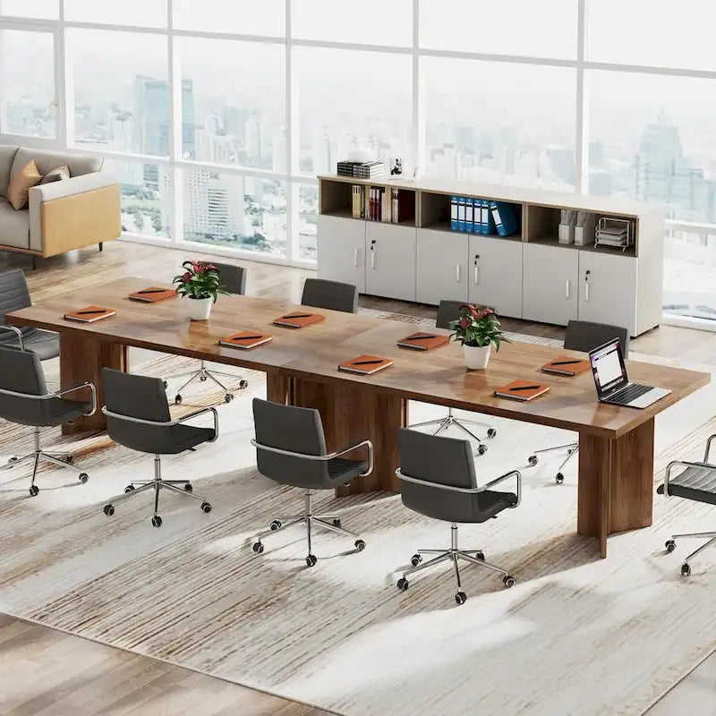 Bureau de direction de 63 pouces, grand bureau d'ordinateur moderne en bois