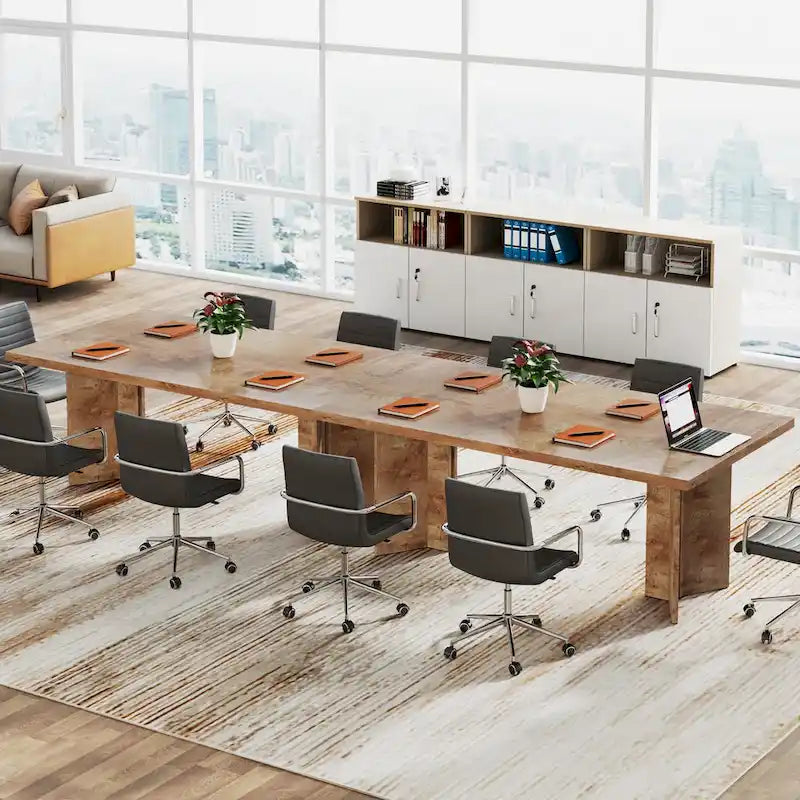Bureau de direction de 63 pouces, grand bureau d'ordinateur moderne en bois
