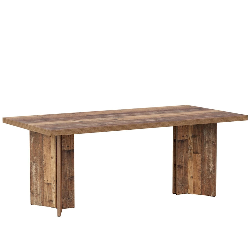 Bureau de direction de 63 pouces, grand bureau d'ordinateur moderne en bois