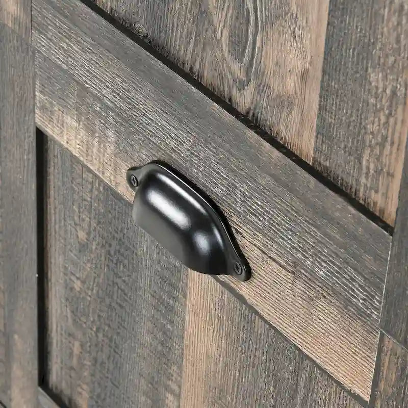 Moasis – Meuble de classement vertical à 4 tiroirs en bois rustique avec serrure