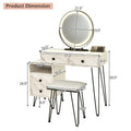 Modern Dressing Table with Storage Cabinet - 31.5 x 16 x 30 (L x W x H)