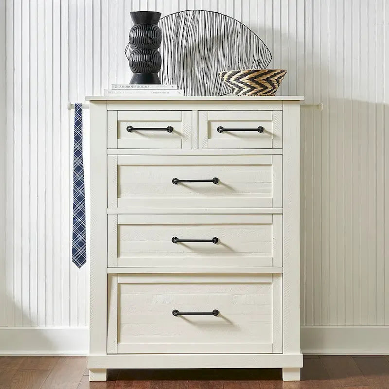 Collection de chambre à coucher Simply Solid Shanna 6 pièces en bois massif avec rangement