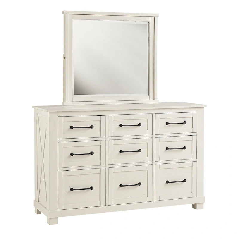 Collection de chambre à coucher Simply Solid Shanna 6 pièces en bois massif avec rangement