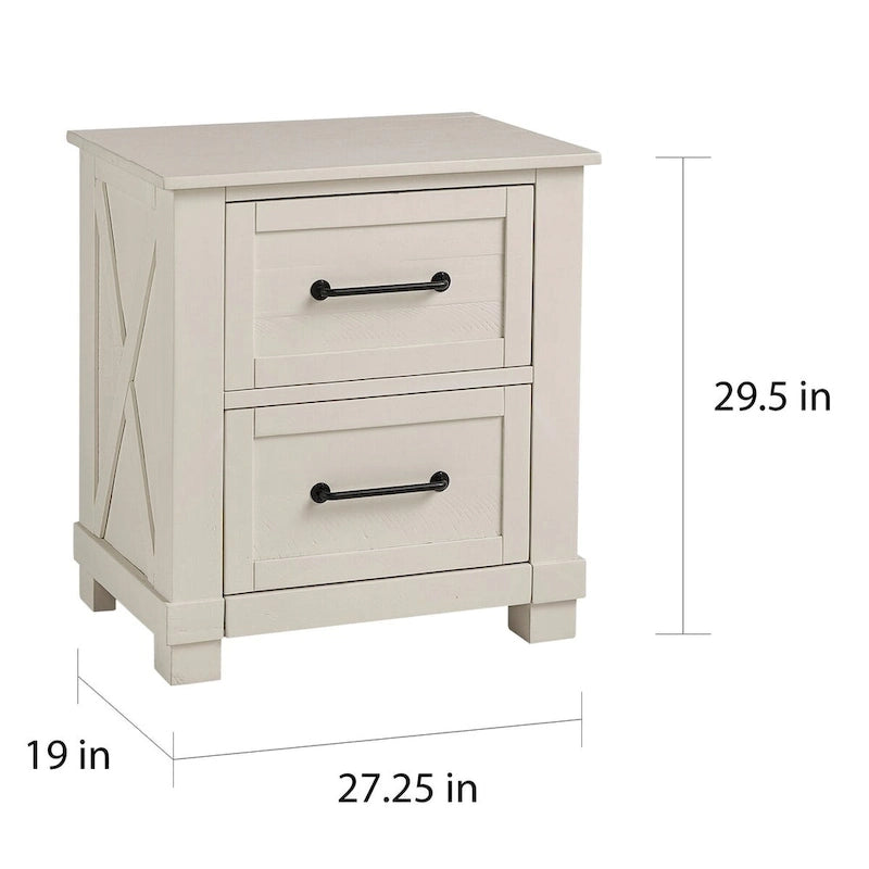 Collection de chambre à coucher Simply Solid Shanna 6 pièces en bois massif avec rangement