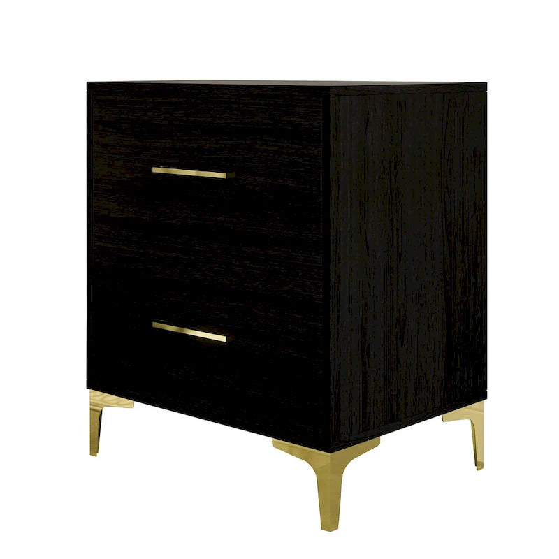 Table de chevet CraftPorch 2 tiroirs simple et élégante