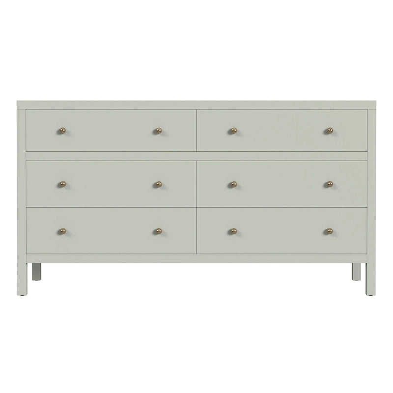 Commode large en bois à 6 tiroirs Nora