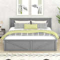 Lit plateforme King Size avec quatre tiroirs de rangement et pieds de support