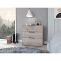 3 Drawers Dresser Maryland, Superior Top, Light Gray Finish,High quality and durable