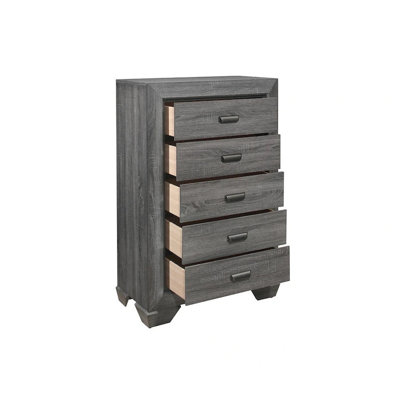 Ensemble de chambre moderne à 3 pièces Valli gris