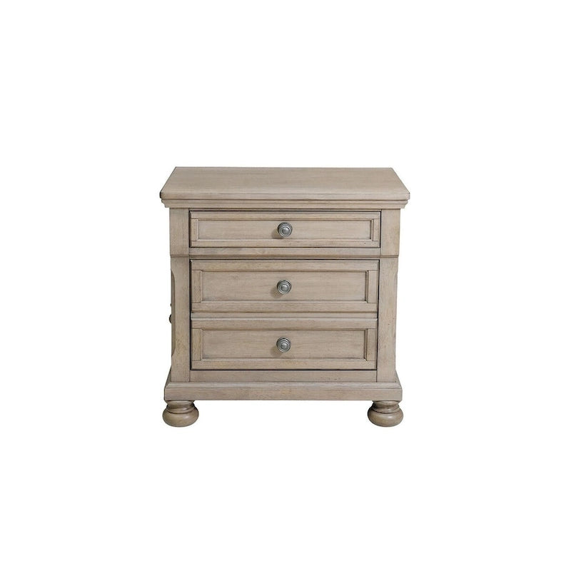 Ensemble de chambre à coucher Donald 3 pièces moderne gris avec lit traîneau de rangement et plateforme