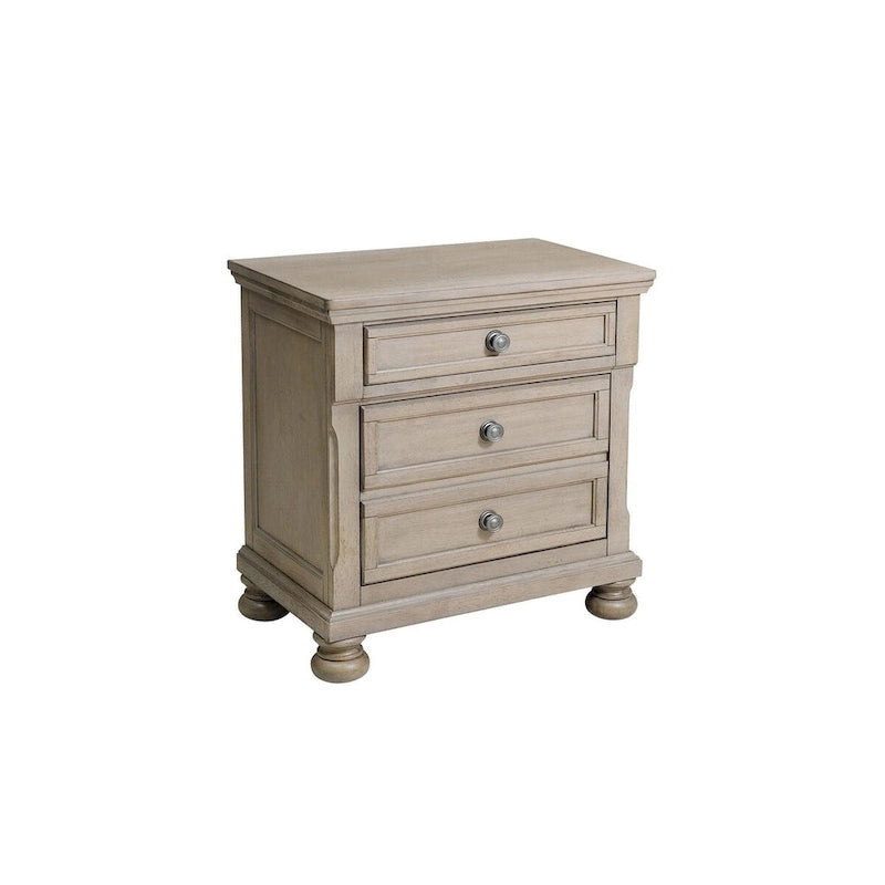 Ensemble de chambre à coucher Donald 3 pièces moderne gris avec lit traîneau de rangement et plateforme