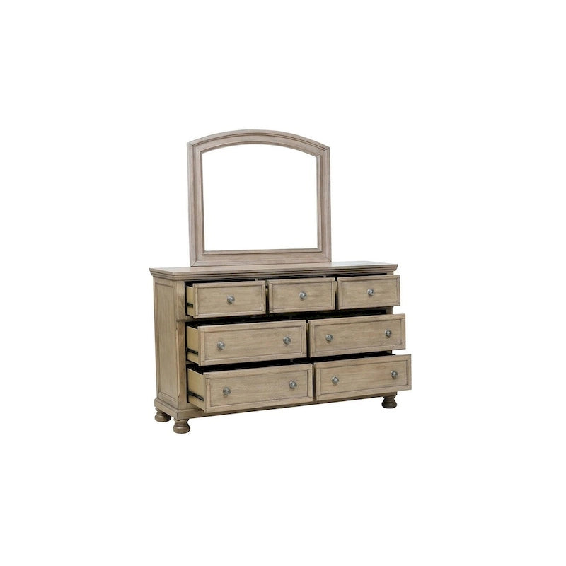 Ensemble de chambre à coucher Donald 3 pièces moderne gris avec lit traîneau de rangement et plateforme