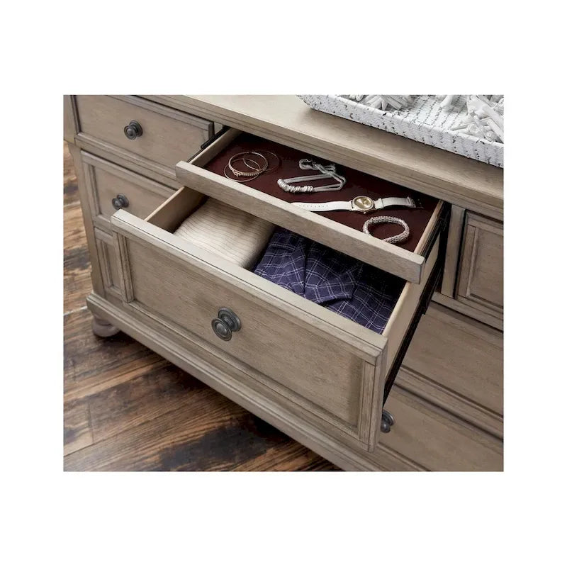 Ensemble de chambre à coucher Donald 3 pièces moderne gris avec lit traîneau de rangement et plateforme