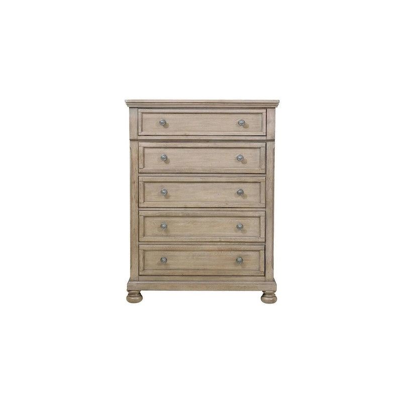 Ensemble de chambre à coucher Donald 3 pièces moderne gris avec lit traîneau de rangement et plateforme