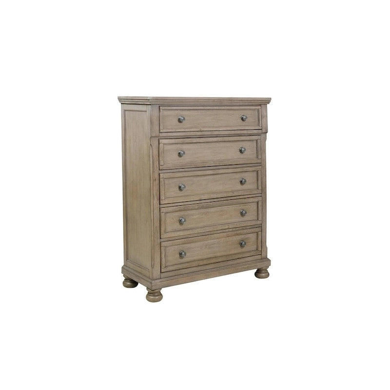Ensemble de chambre à coucher Donald 3 pièces moderne gris avec lit traîneau de rangement et plateforme