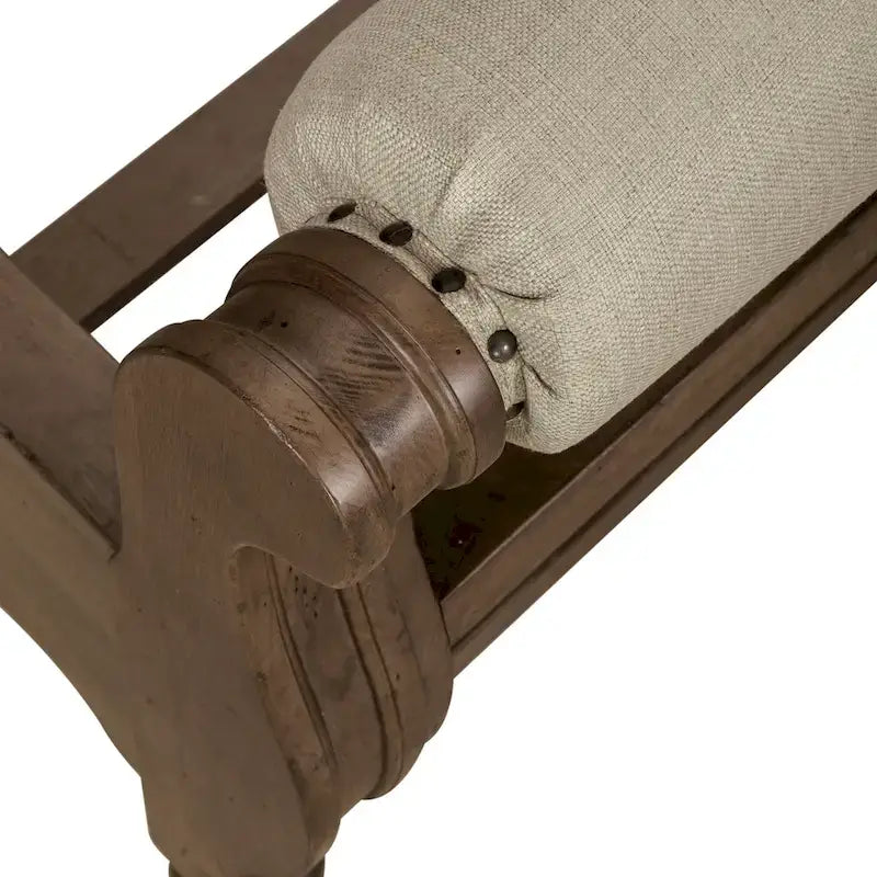 Ensemble de chambre à coucher Americana Farmhouse comprenant un lit traîneau, une commode, un miroir et une table de chevet