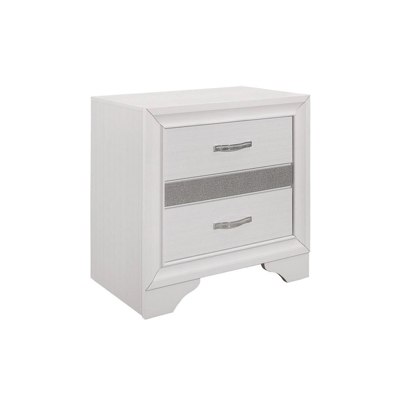 Lit plateforme de rangement Beatrice 4 pièces moderne en similicuir blanc