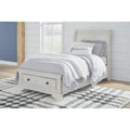 Signature Design by Ashley Robbinsdale Antique White Twin Sleigh Storage Bed