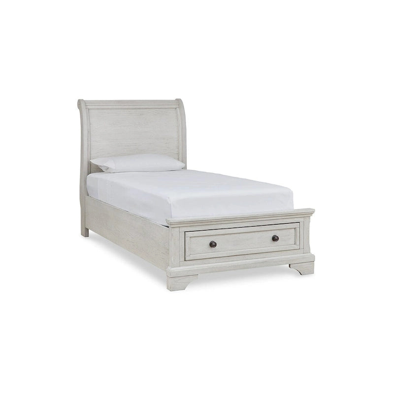 Lit de rangement simple en traîneau Robbinsdale blanc antique Signature Design by Ashley