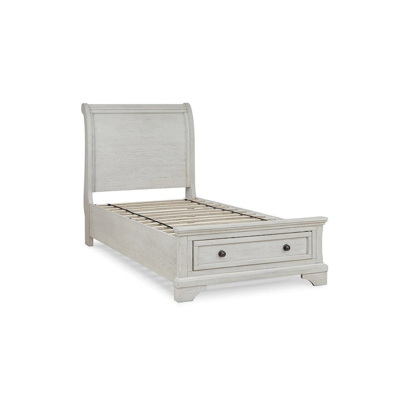 Lit de rangement simple en traîneau Robbinsdale blanc antique Signature Design by Ashley