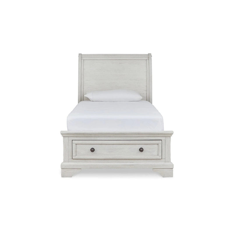 Lit de rangement simple en traîneau Robbinsdale blanc antique Signature Design by Ashley