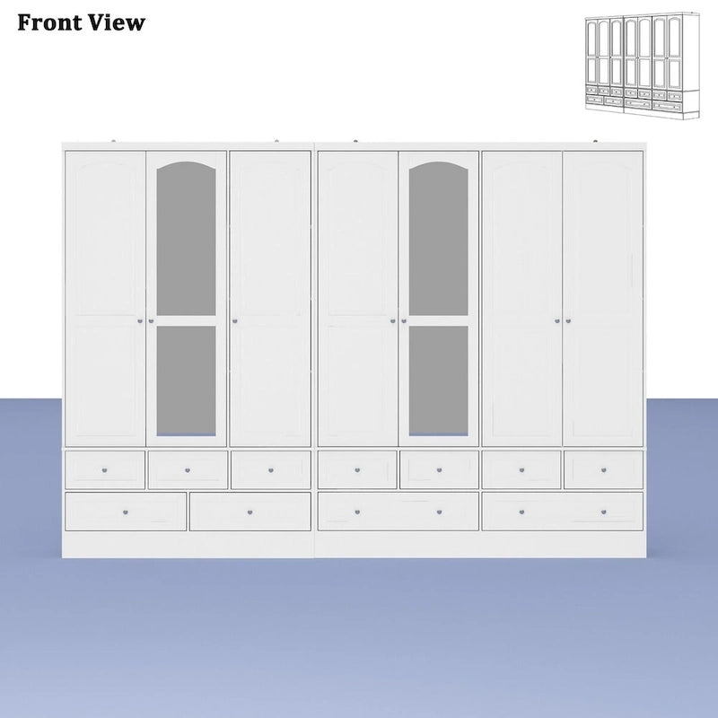 Ensemble armoire combinée double 78,7 H – L'élégance alliée à l'utilité