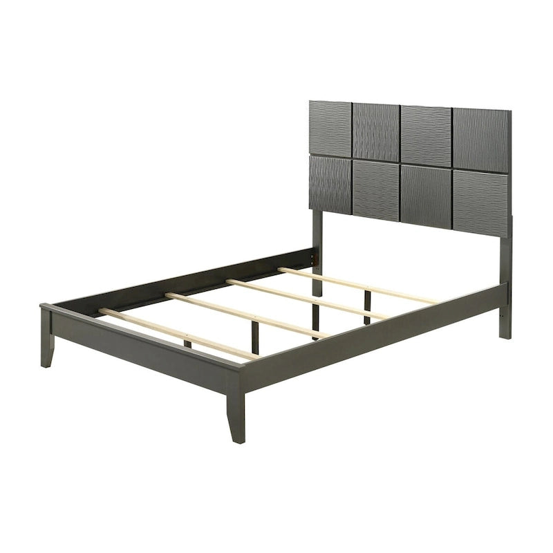 Parure de lit Sim 3 pièces gris acier