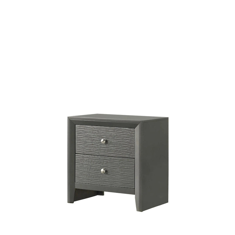 Parure de lit Sim 3 pièces gris acier