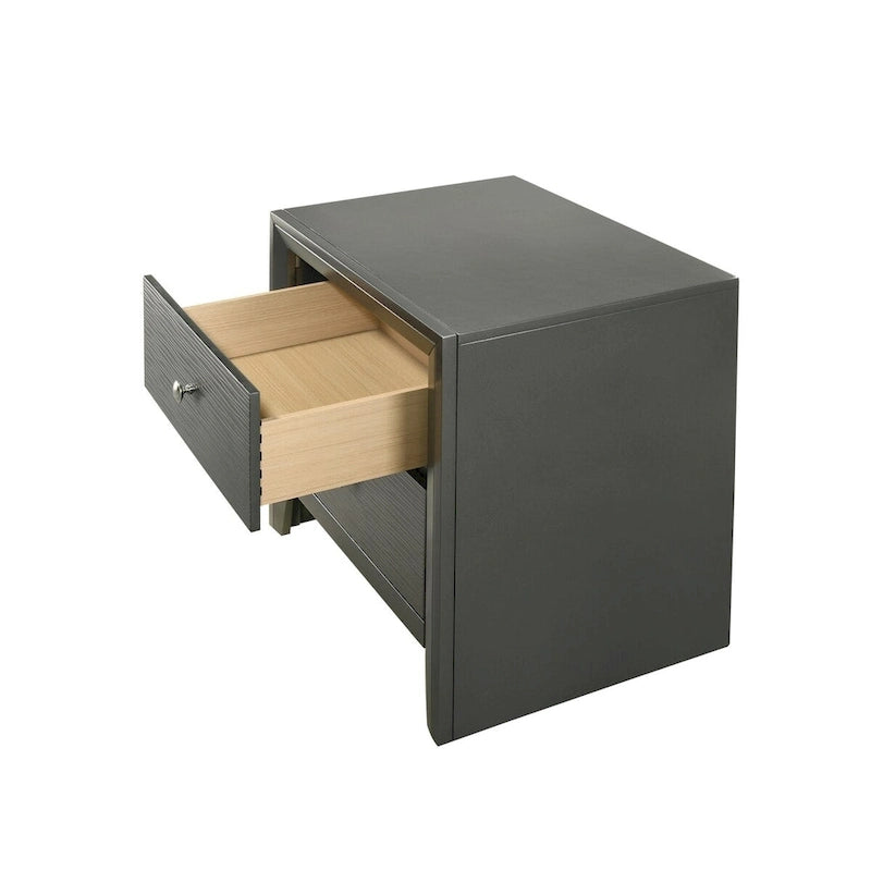 Parure de lit Sim 3 pièces gris acier