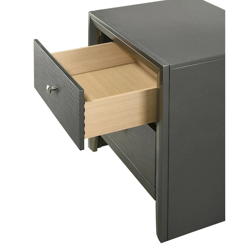 Parure de lit Sim 3 pièces gris acier