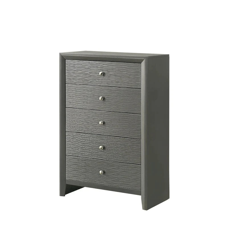 Parure de lit Sim 3 pièces gris acier