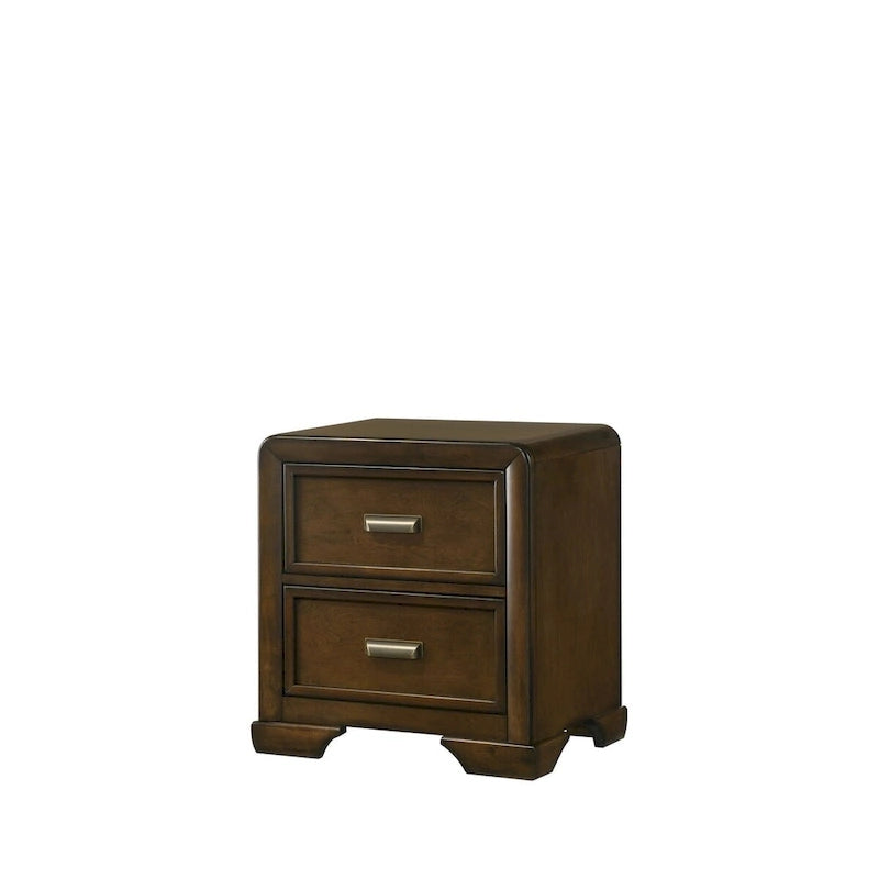 Ensemble de chambre à coucher Jimmy 4 pièces capitonné brun-beige