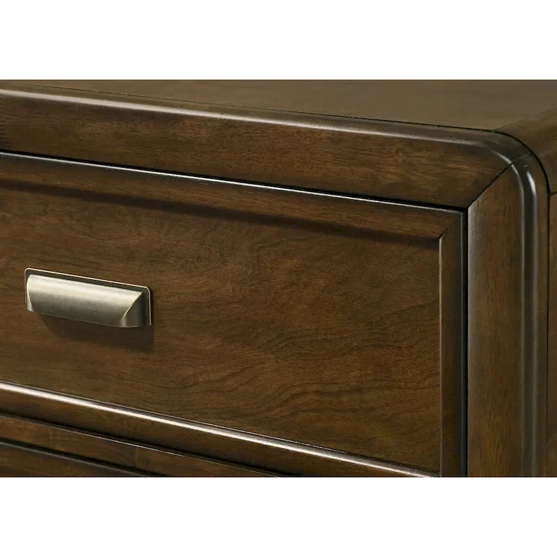 Ensemble de chambre à coucher Jimmy 4 pièces capitonné brun-beige