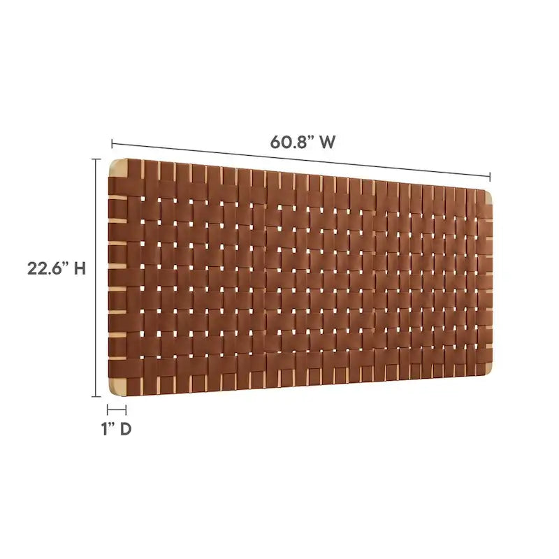 Tête de lit murale tissée en cuir végan Spartan double/grand lit/très grand lit