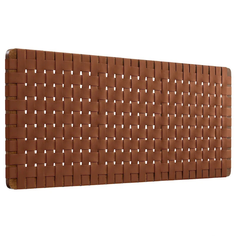 Tête de lit murale tissée en cuir végan Spartan double/grand lit/très grand lit