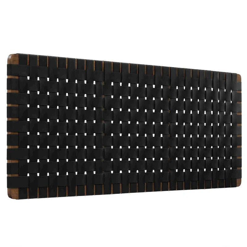 Tête de lit murale tissée en cuir végan Spartan double/grand lit/très grand lit