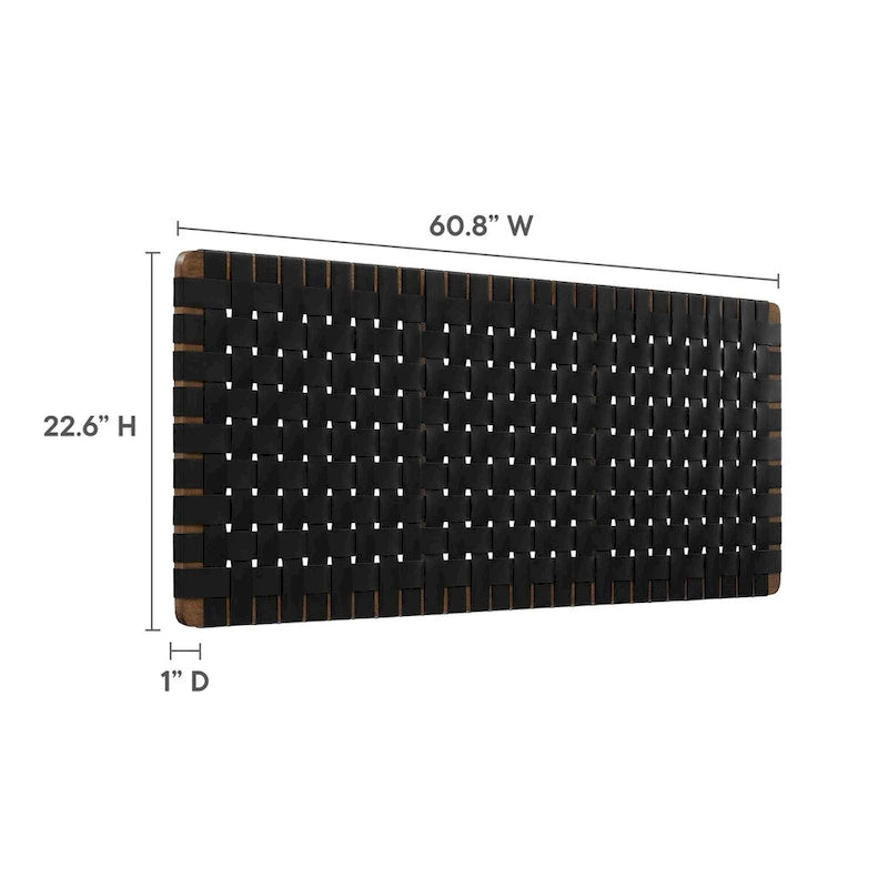 Tête de lit murale tissée en cuir végan Spartan double/grand lit/très grand lit