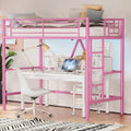 Lit mezzanine taille jumeau, cadre de lit en métal robuste avec garde-corps pleine longueur et escalier amovible pour juniors et adultes