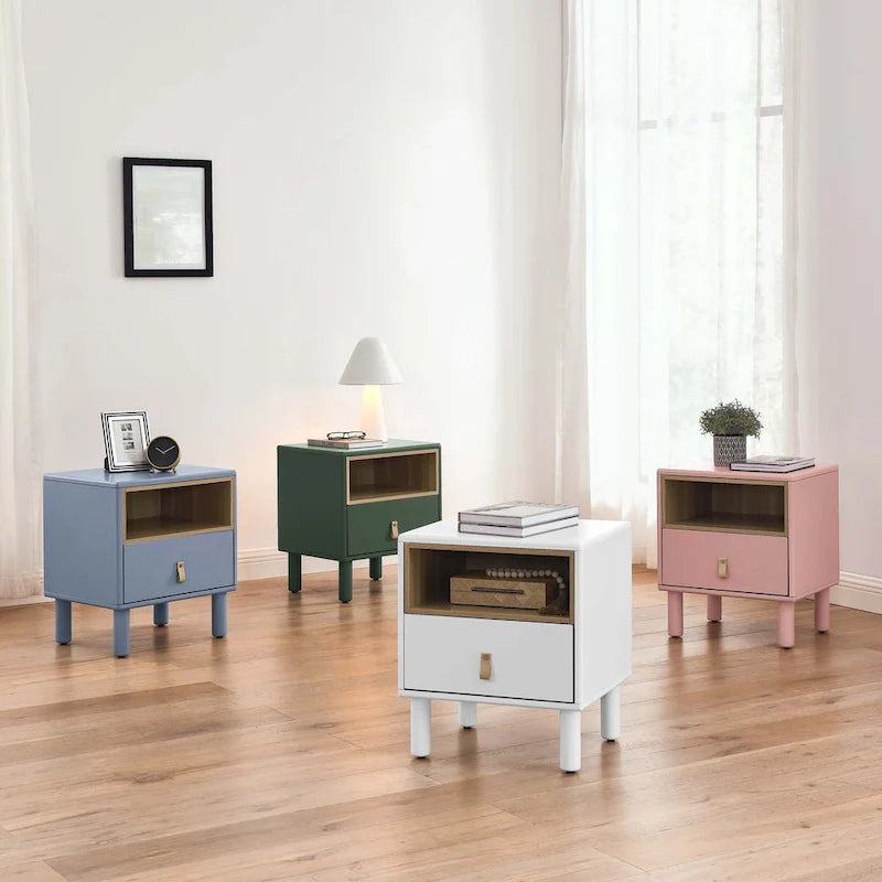 Table de chevet de style moderne avec tiroir