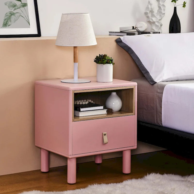 Table de chevet de style moderne avec tiroir